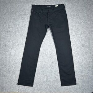 Armani Jeans Mens Size 32x31 Black Extra Slim Fit Logo Emporo Comfort Fabric J02